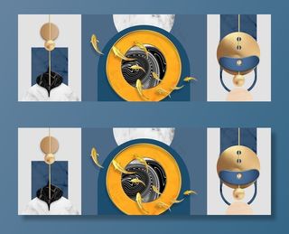 抽象几何图形装饰画图片