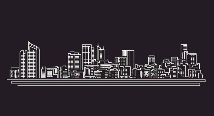 城市线条图片ai矢量模版下载