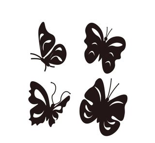 蝴蝶剪影图片
