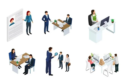 2.5D矢量商务办公图片