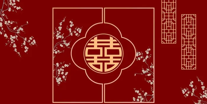 红色婚礼背景  中式婚礼图片(8858x4724)psd模版下载