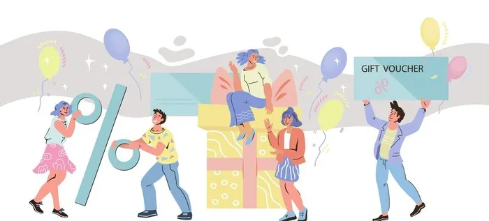 购物人物图片ai矢量模版下载