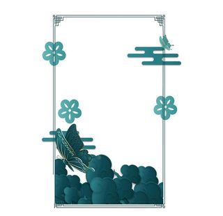 中式文化墙 古典花格 国潮边框图片