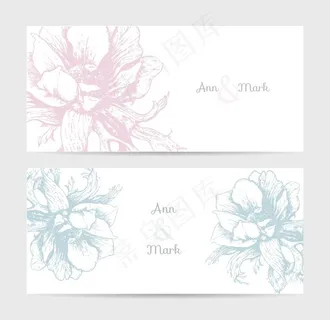 小清新券花卉卡片图片