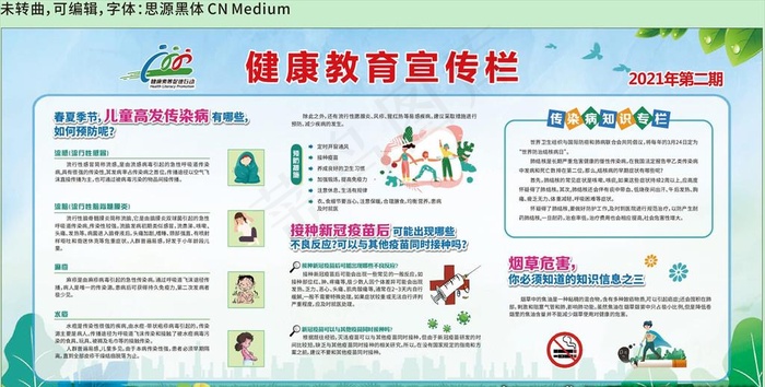 2021年第二期健康教育宣传栏图片