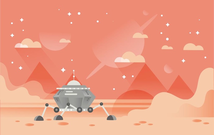 火星背景图片ai矢量模版下载