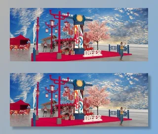 市集 美陈 花市图片