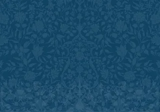 深蓝色复古花纹无缝背景图片