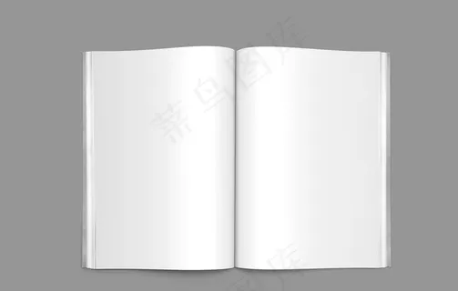 灰色背景翻开书本样机展示图片
