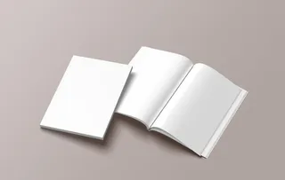 竖开A4书籍杂志画册样机 图片