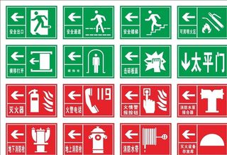 消防提示安全标识标志图片