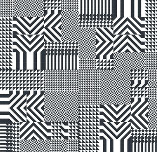 几何拼接印花图片