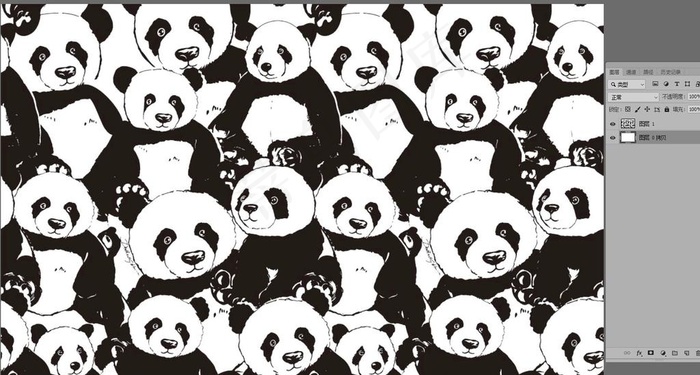 可爱各种姿势黑白熊猫无限循环无图片