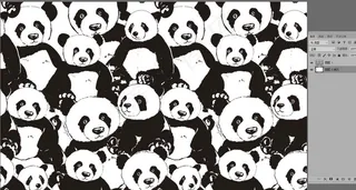 可爱各种姿势黑白熊猫无限循环无图片