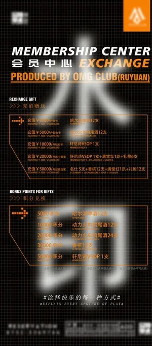 夜店积分兑换海报图片