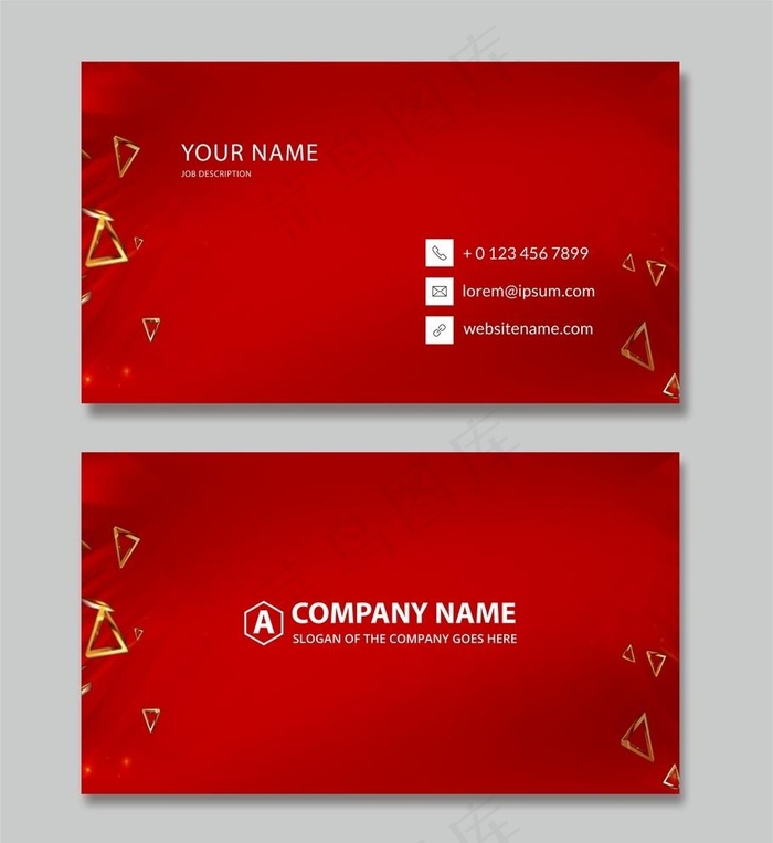 红色名片图片