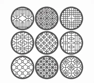 中式花纹窗花图片