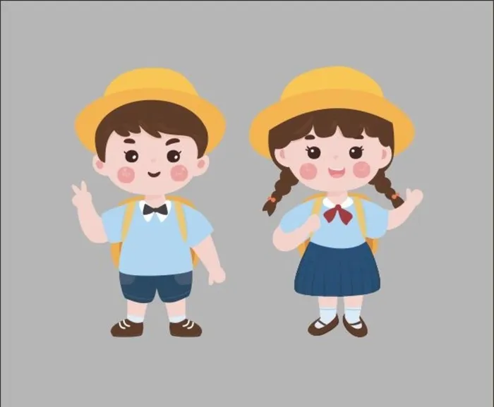 卡通小学生图片