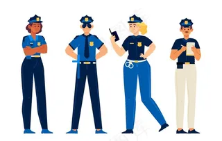 矢量卡通执法人物图片