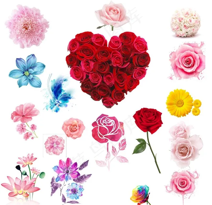 花素材图片(5000x5000)psd模版下载