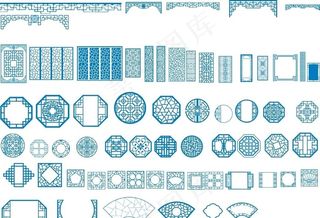 古窗矢量图图片