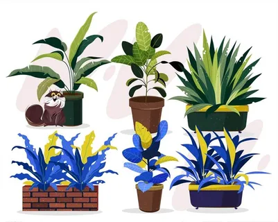 手绘植物矢量素材图片