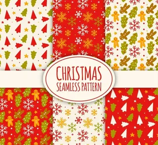 圣诞元素无缝背景图片