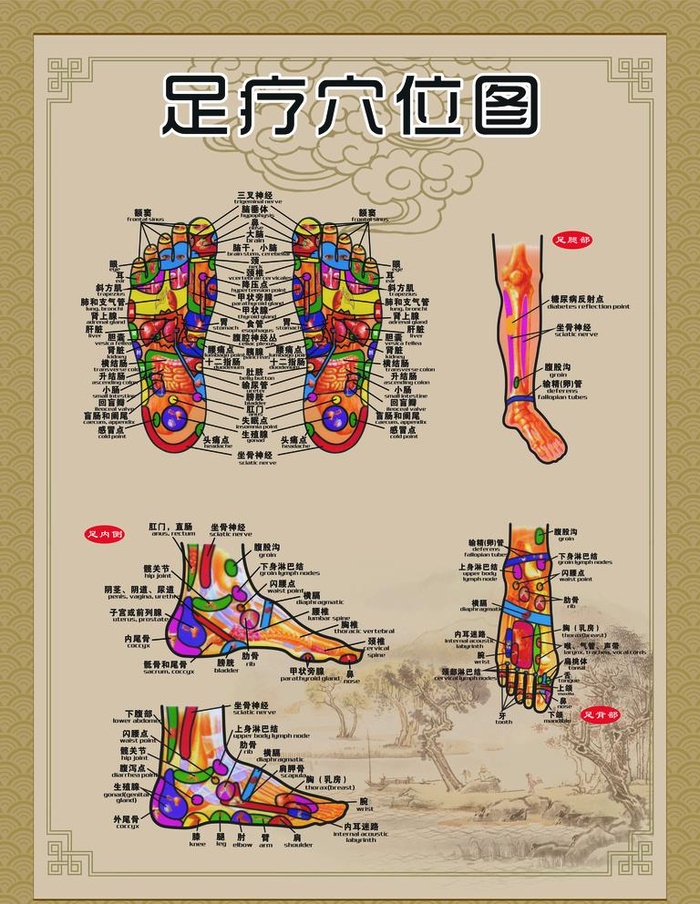 足疗穴位图图片(4724x6299)psd模版下载