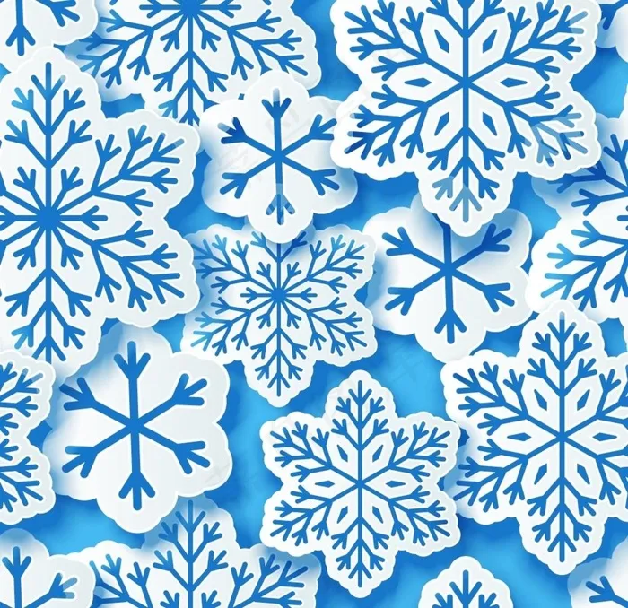 雪花无缝背景图片eps,ai矢量模版下载