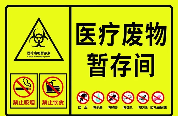 医疗废物暂存间图片cdr矢量模版下载