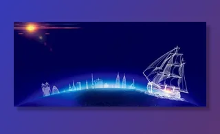 海上丝绸之路背景图片