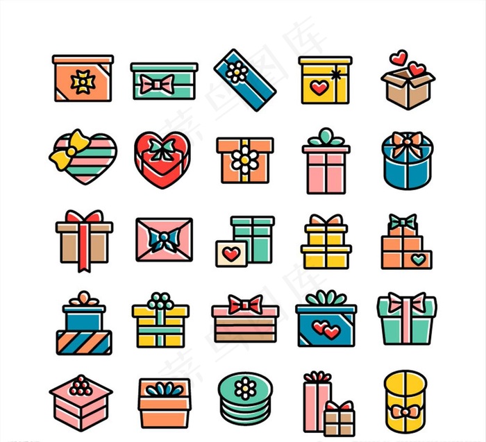 矢量礼物盒图标图片
