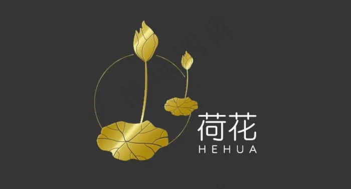 荷花 LOGO图片psd模版下载