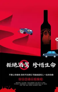 拒绝酒驾社会公益宣传海报图片