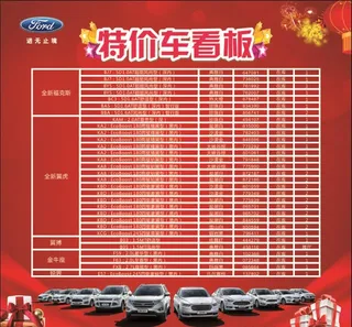 特价车看板图片
