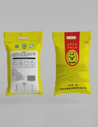 五常大米包装平面效果图片