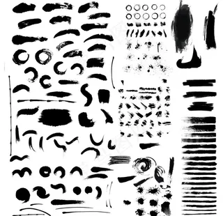 水墨笔迹笔触图片