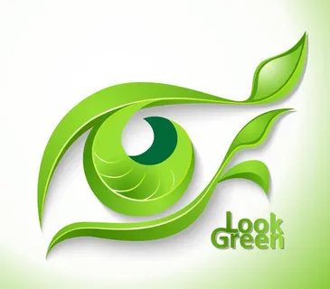 眼睛中的绿色世界图片