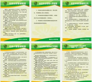 农贸市场制度 制度牌图片