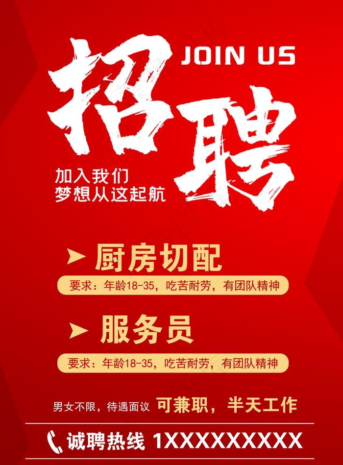 招聘图片(3938x5512)psd模版下载