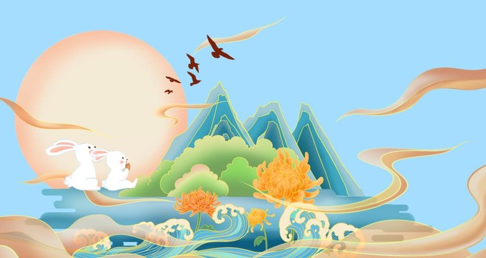 中秋节图片(3500x1969)psd模版下载