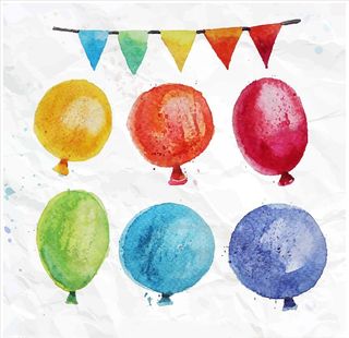 矢量手绘气球图片