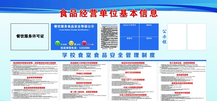 学校食品单位基本信息图片(7559x3780)psd模版下载