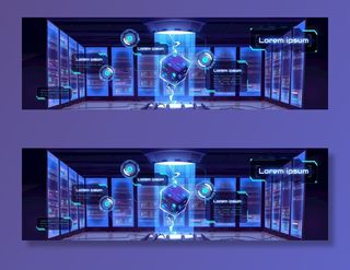 科技大数据海报矢量图片