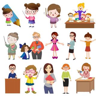 卡通女教师图片