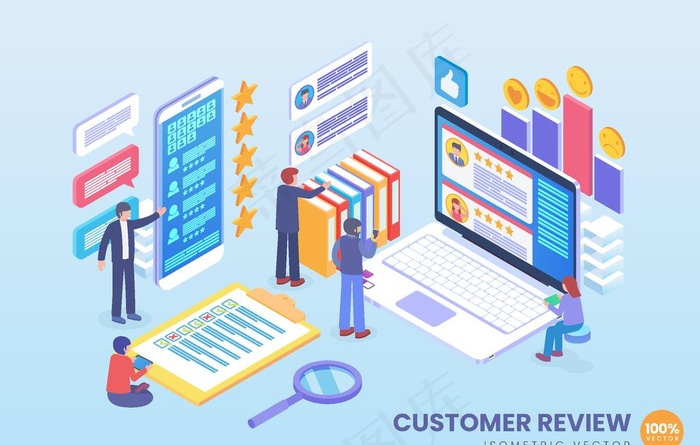 手绘科技插画图片