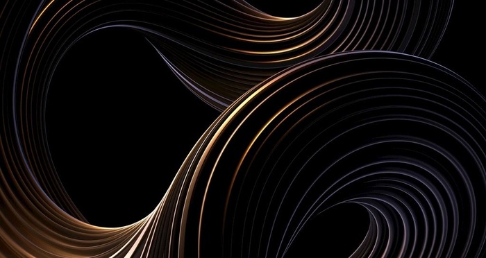 抽象的金色圈圈线条图图片