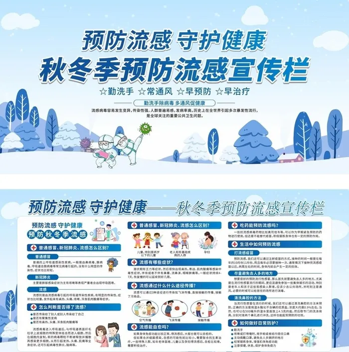 预防流感 图片cdr矢量模版下载