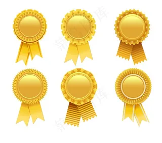 金色奖牌矢量素材图片