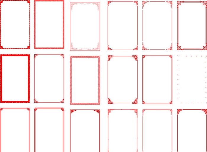 边框图片cdr矢量模版下载